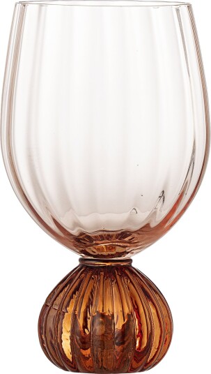 Bloomingville Taurin Wine Glass   Pink   430 ML