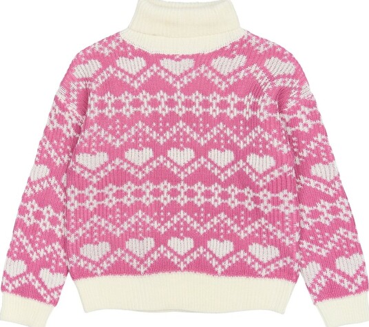 The New Tnperline Jacquard Pullover Pink 146/152