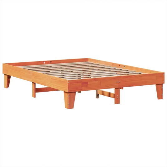  Sengeramme uten madrass brun 150x200 cm heltre furu 8721158382818