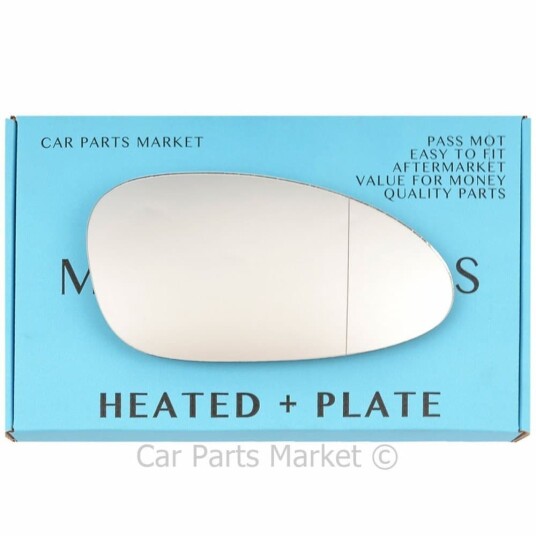 Right Side Wide Angle Wing Door Mirror Glass For Audi Rs2 94-95 Heated + Plate