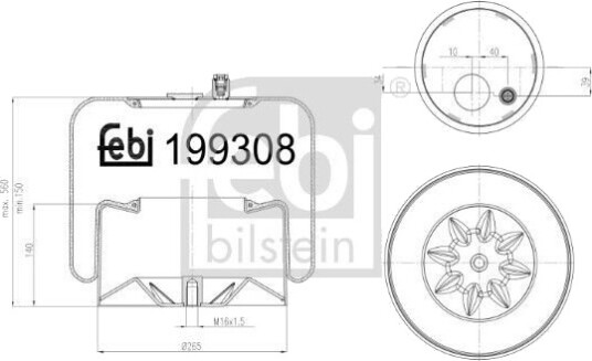 FEBI BILSTEIN 199308 Luftbelg, fjæring