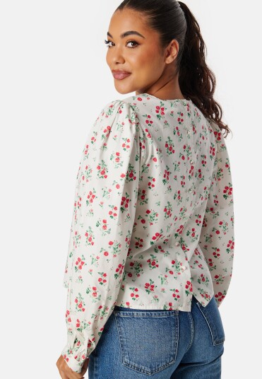 Pieces Pcminna Back Button Top Cloud Dancer XS