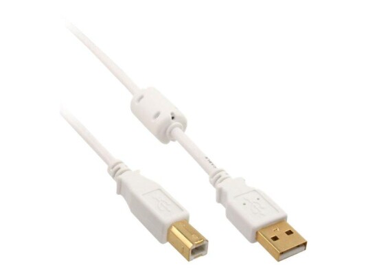 MicroConnect USB 2.0 A-B-kabel 2 m - Rettvinklet Hannkontakt