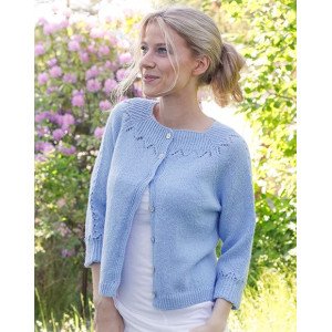Lost in the Sky Cardigan by DROPS Design Cardigan Strikkeoppskrift s Small
