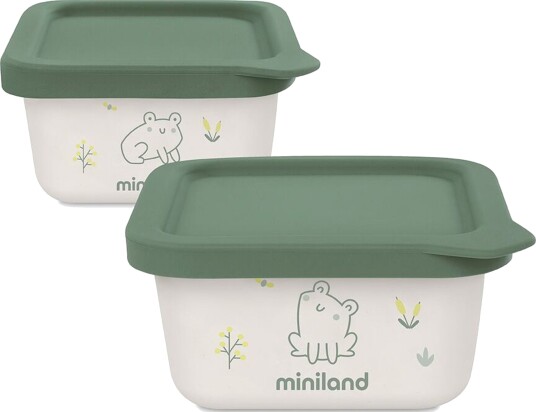 Miniland Natursett Matboks 2-Pack Frog Miniland Natursett Matboks 2-Pack Frog