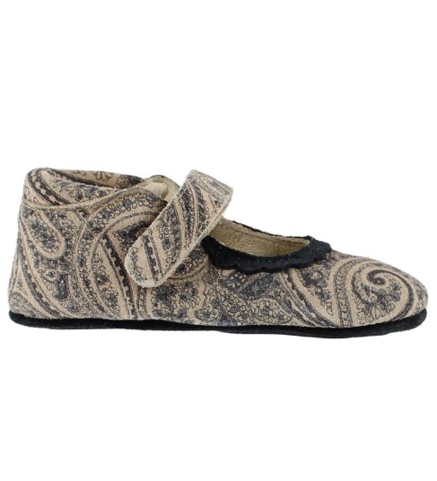 En Fant Ballerinasko Beige m. Mønster/Velcro En Fant 18 Tøfler Brun