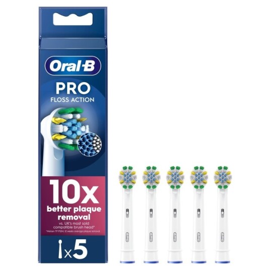 Oral B Pro Floss Action Tannbørstehoder Hvit 5 stk Oral B Pro Floss Action Tannbørstehoder Hvit 5 stk