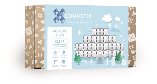 Connetix Rectangle Pack 12 Pieces Clear CT-C-00012-RE Connetix Rectangle Pack 12 Pieces Clear CT-C-00012-RE