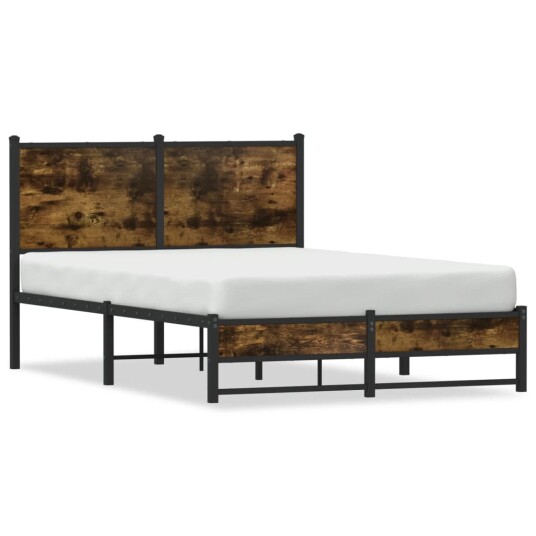 Sengeramme i metall uten madrass røkt eik 120x190 cm 8721102954160