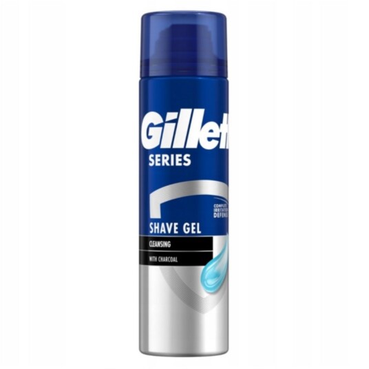 Gillette Series Shaving Gel 200ml Cleansing, Charcoal Gillette Series Shaving Gel 200ml Cleansing, Charcoal