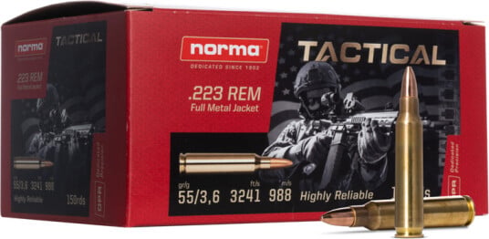 Norma Tactical 223 Rem. 55 gr / 3,6 g – helmantel trening og jaktammo