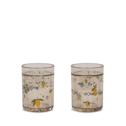Konges Sløjd 2 pk Glitterkopper lemon