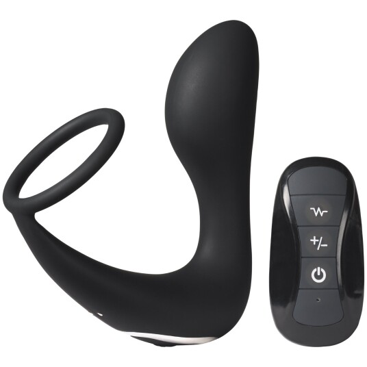 Sinful Vibrerende Fjernstyrt Prostatastimulator med Penisring     - Svart