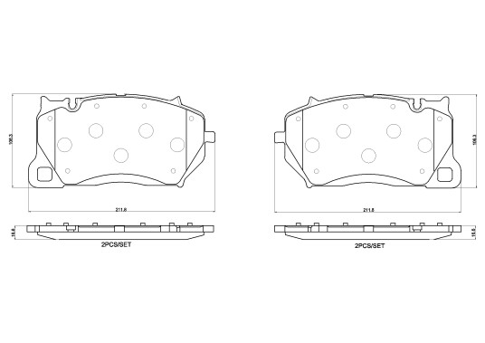 Bremseklosser sett BREMBO P 65 057