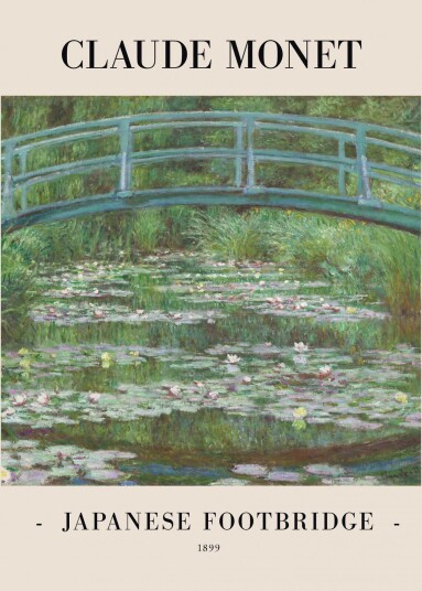 Plakat Japansk Fotbro av Claude Monet Plakat Japansk Fotbro av Claude Monet