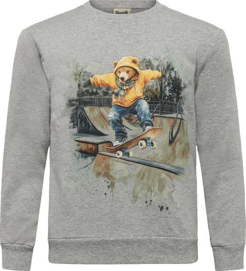 Hust & Claire Hcsejer Skating Bear GREY MELANGE 116