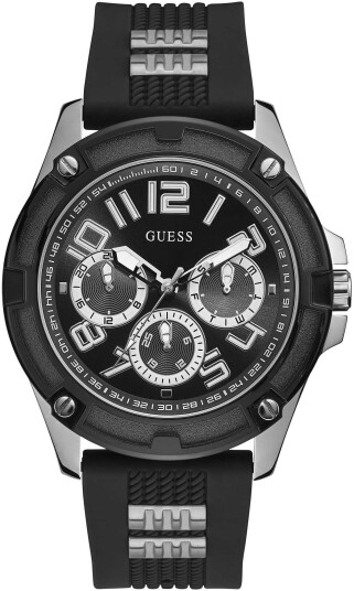 Guess Herreklokke GW0051G1 Sort/Stål Ø46 mm