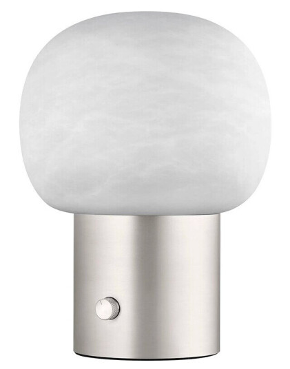 Blomus Iris LED Bordlampe Matt Alabaster Stainless Steel