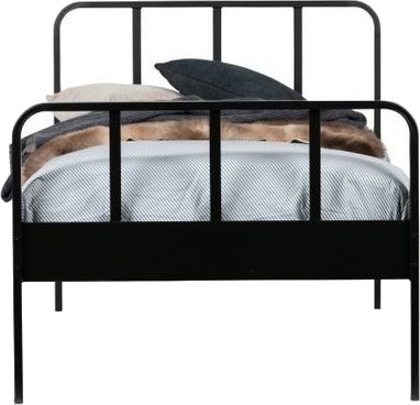WOOOD Mees seng metall svart 90x200 cm