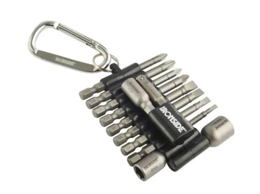 Ironside Bitssett belteklips med lange b 70 mm bits 12 deler Ironside Bitssett belteklips med lange b 70 mm bits 12 deler