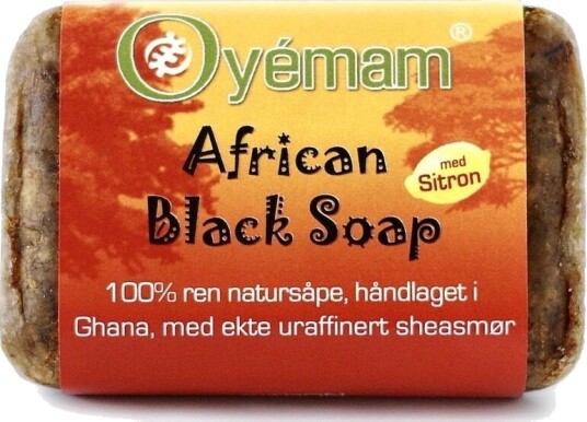 Oyemam african black soap med sheasmør & sitron Oyemam african black soap med sheasmør & sitron