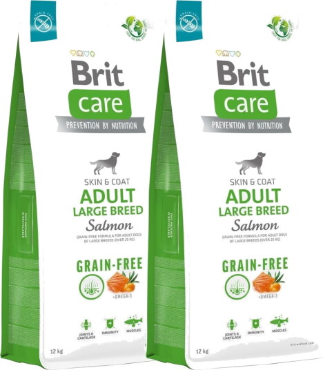 Brit Care Dog Adult Large Breed Grain Free Salmon 2X12 kg