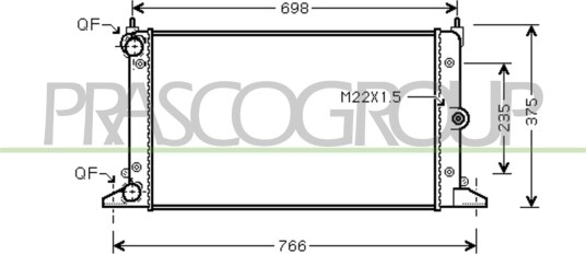PRASCO FD078R003 Radiator motorkjøling