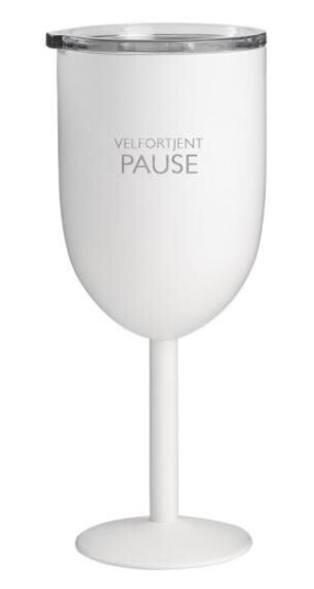 Pictureit Vinglass termo VELFORTJENT PAUSE 35 cl hvit