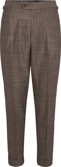 Reiss Vallance Side Adjuster Herringbone Formal Trouser BROWN 30