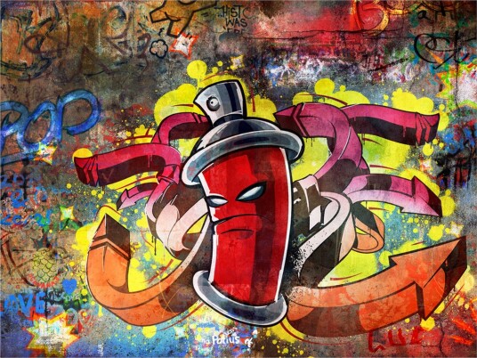 Fototapet Graffiti Monster 200x154 - Artgeist sp. z o. o.