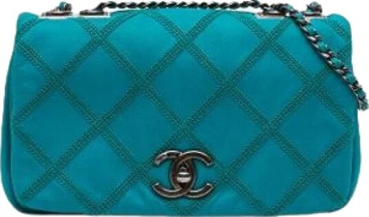 Chanel Vintage Dame Pre owned Blå ONE SIZE, Chanel Vintage Dame Pre owned Blå ONE SIZE,