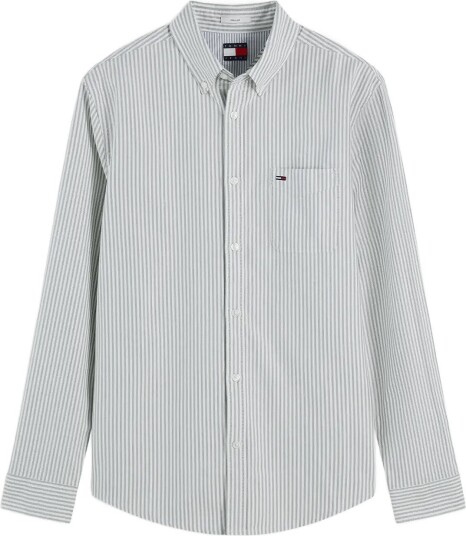 Tommy Jeans Tjm Reg Stripe Oxford Shirt Ext VELVET GREEN STRIPES L