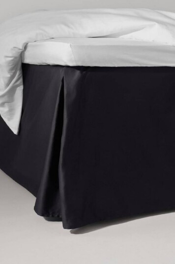 ZACK SATIN sengekappe 60 cm   økologisk Svart 180X200