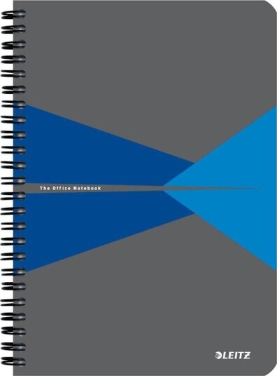Leitz Office Notebook A5 ruled wirebound with cardboard cover blue