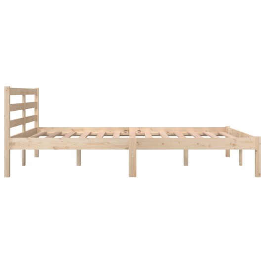 vidaXL Sengeramme heltre furu 120x190 cm grå 4FT Small Double