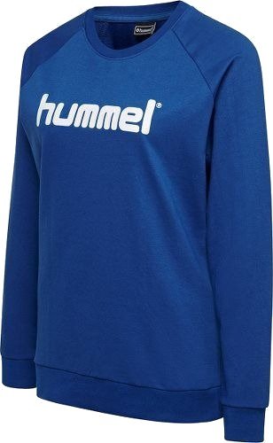 Hummel Go Cotton Logo Genser Blå Kvinner størrelse XX Large