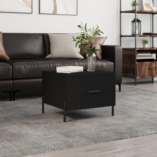 vidaXL Salongbord svart 50x50x40 cm konstruert tre