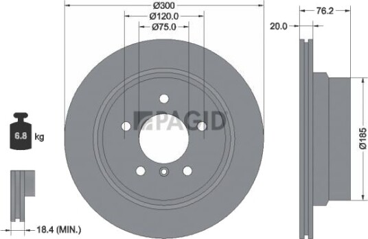 PAGID 55271NC Bremseskive