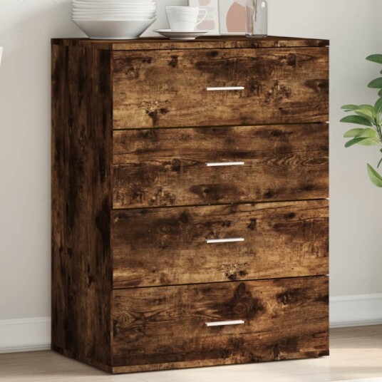  Skjenk røkt eik 60x39x80 cm konstruert tre