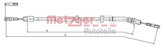 Tautrekk, håndbremse METZGER 10.9513 Tautrekk, håndbremse METZGER 10.9513