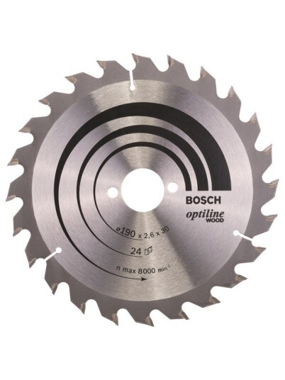 Bosch Optiline Wood Sirkelsagblad 190 mm med 24 Tenner for Tre Bosch Optiline Wood Sirkelsagblad 190 mm med 24 Tenner for Tre
