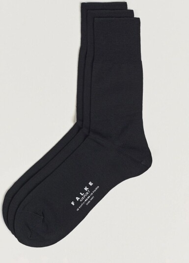 Falke 3 Pack Airport Socks Dark Navy