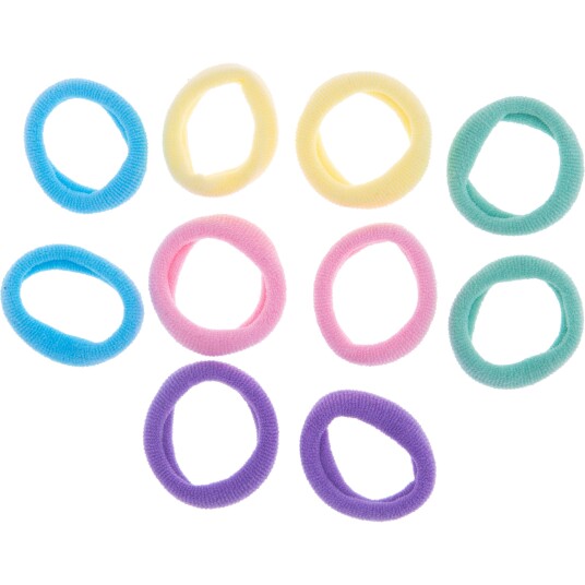 Dazzling Hair Ties Mini Soft 10 Pack Multi Pastels