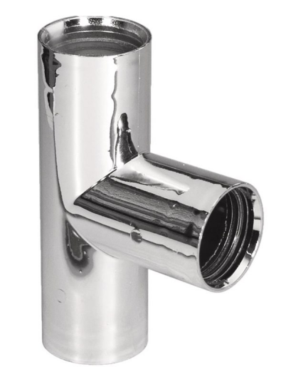 Purus 90° Manifold for Drensrør Ø32 mm i Forkrommet Plast