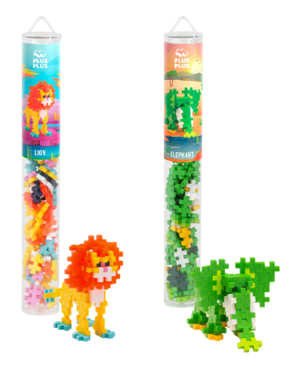 Plus Plus Elephant & Lion / 2x 100 pcs Tube Bundle