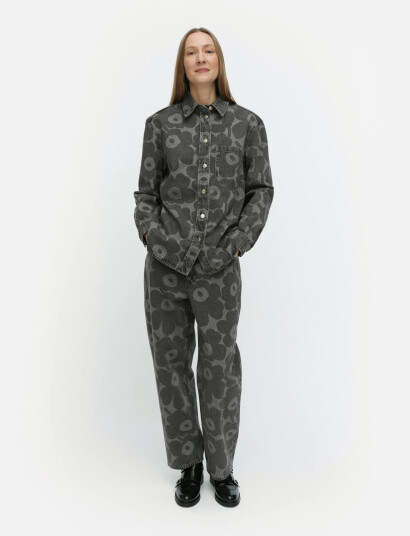 Marimekko Maridenim Vaihe Unikko - Grey - 34