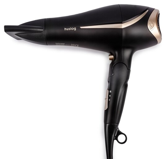 Huslog BE-570234 HÃ¥rtÃ¸rrer med Ionisering Foldbar 2000W 2 Hastigheder Sort