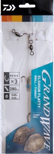 Daiwa Grand Elsinor Rig Brill Turbot #2 Flyndre Tackle #2,#6,#6 Brill turbot Daiwa Grand Elsinor Rig Brill Turbot #2 Flyndre Tackle #2,#6,#6 Brill turbot