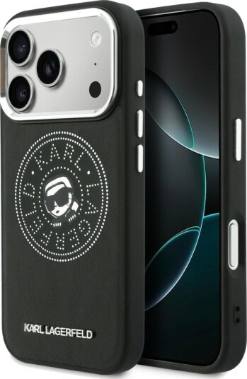 Karl Lagerfeld MagSafe Mobildeksel for iPhone 17 Pro Max - Point & Karl Sketch - Svart Karl Lagerfeld MagSafe Mobildeksel for iPhone 17 Pro Max - Point & Karl Sketch - Svart