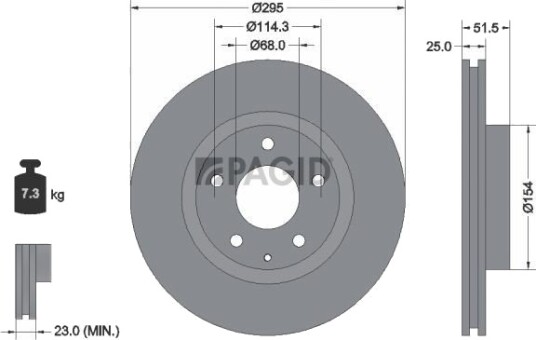 PAGID 55676NC Bremseskive PAGID 55676NC Bremseskive